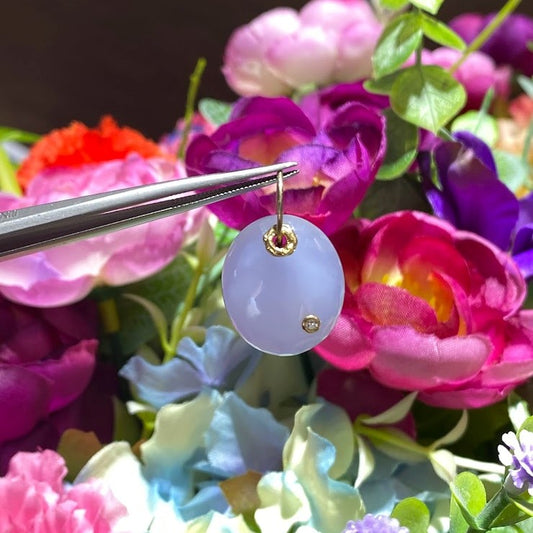 Purple Jade Diamond Necklace