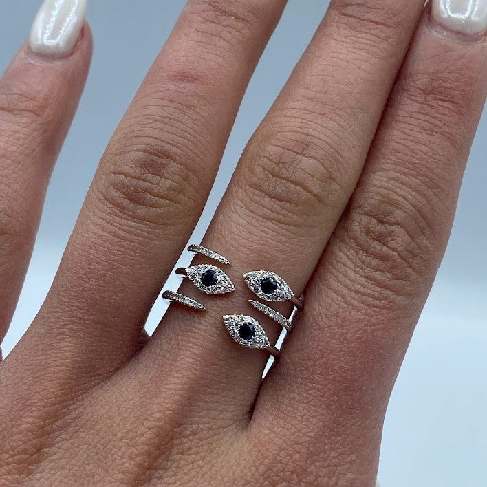 14K Evil Eye Ring