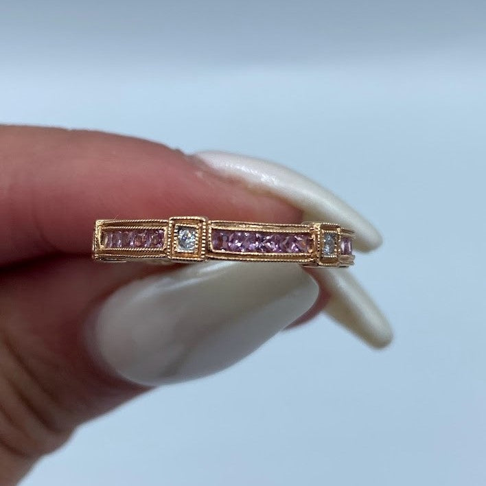 14K Rose Gold Pink Tourmaline Ring