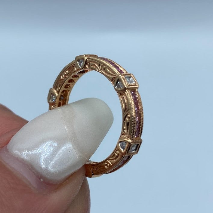 14K Rose Gold Pink Tourmaline Ring