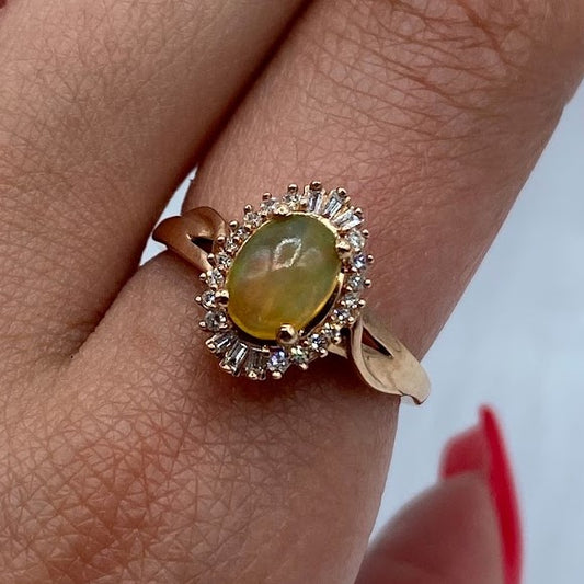 Opal and Diamond Ring