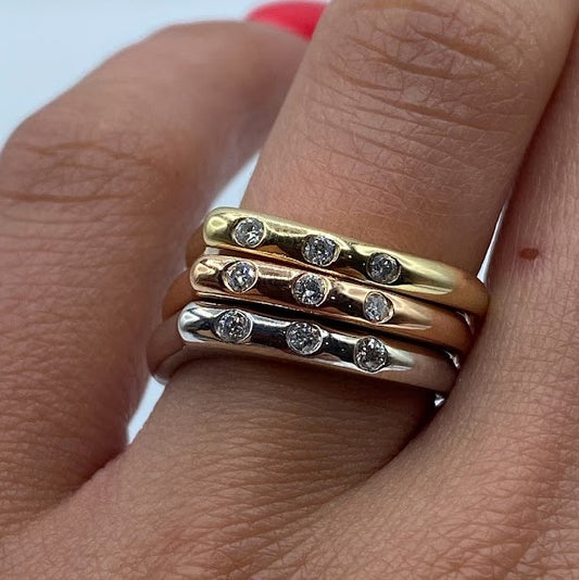 10K Stackable Diamond Band