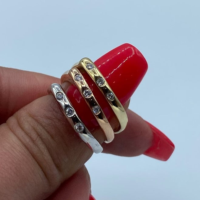 10K Stackable Diamond Band