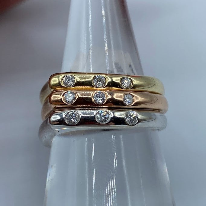 10K Stackable Diamond Band