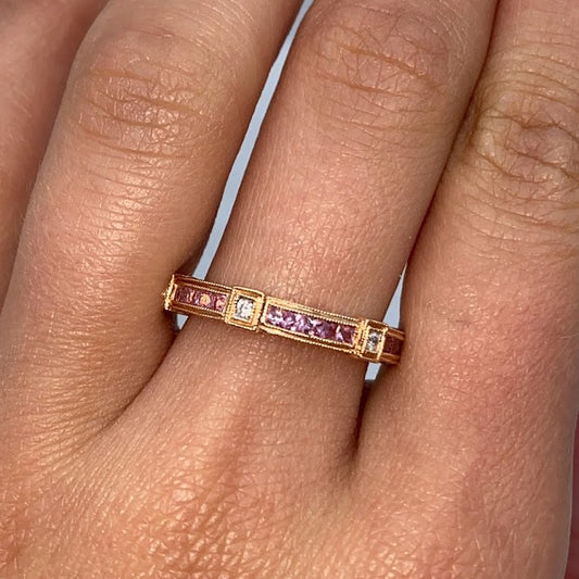 14K Rose Gold Pink Tourmaline Ring