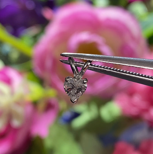 14K Heart Cut Diamond Necklace
